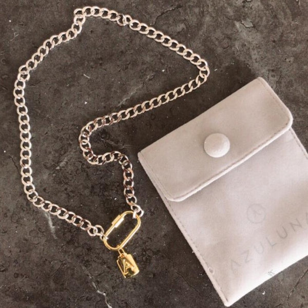 Silver Chain With Initial