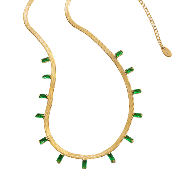 Emerald Snake Necklace