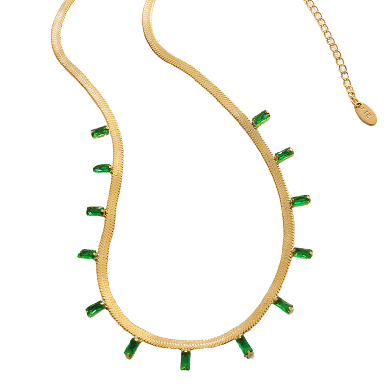 Emerald Snake Necklace