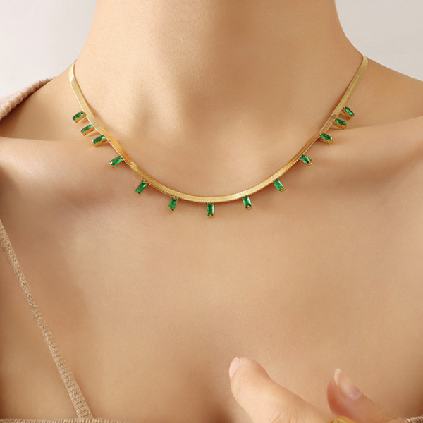 Emerald Snake Necklace