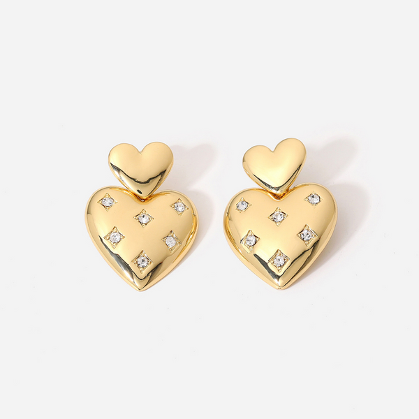 Double Heart Earrings