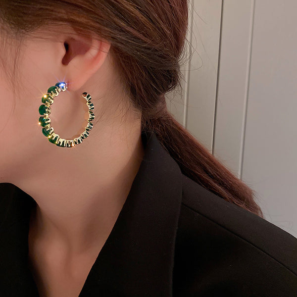 Emerald Hoops
