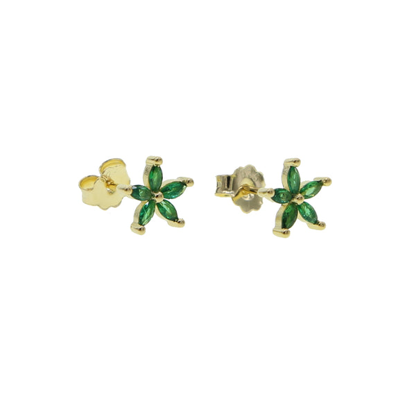 Piercing Flor Verde (Plata .925)