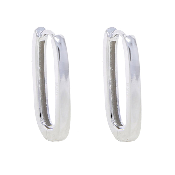 Silver Rectangle Hoops (Plata .925)